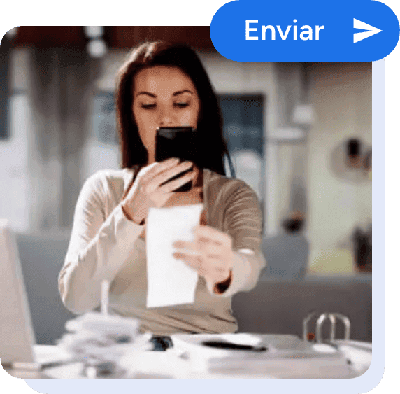 Os funcionários só precisam tirar uma foto do comprovante, e em segundos a despesa estará pronta para envio.
