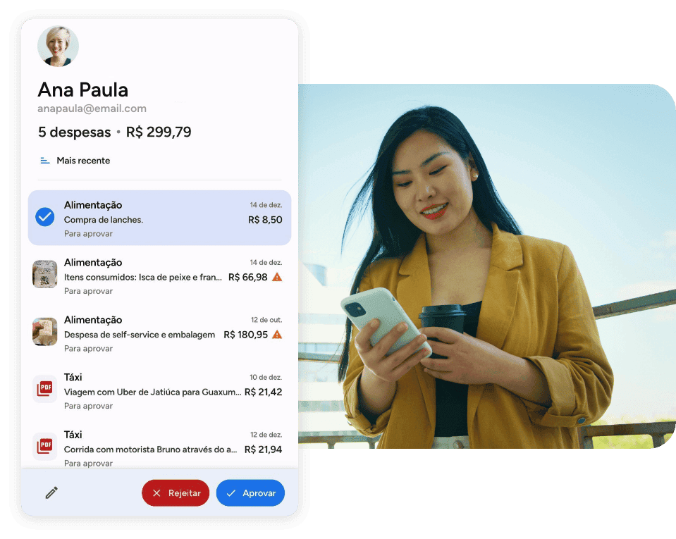 Aplicativo NotePay: Aprovação rápida de despesas