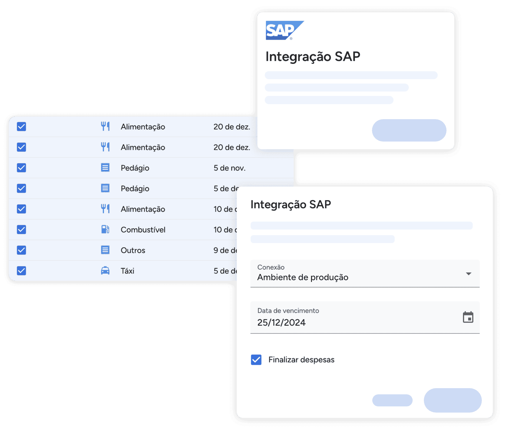 As despesas serão lançadas no contas a pagar/receber e poderão ser visualizadas diretamente no SAP. Controle tudo de forma centralizada na NotePay.